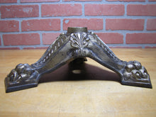 Load image into Gallery viewer, Antique Cast Iron Flag Pole Stand Claw Paw Feet Ribbed Legged Scrollwork Ornate
