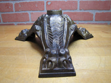 Load image into Gallery viewer, Antique Cast Iron Flag Pole Stand Claw Paw Feet Ribbed Legged Scrollwork Ornate
