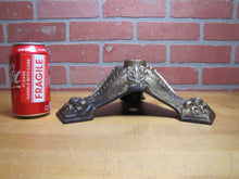 Load image into Gallery viewer, Antique Cast Iron Flag Pole Stand Claw Paw Feet Ribbed Legged Scrollwork Ornate
