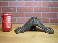 Load image into Gallery viewer, Antique Cast Iron Flag Pole Stand Claw Paw Feet Ribbed Legged Scrollwork Ornate
