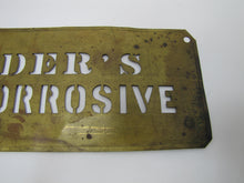Load image into Gallery viewer, REEDER&#39;S ANTI-CORROSIVE Old Brass Stencil Sign Paint Gas Oil Industrial Advertising
