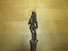 Load image into Gallery viewer, NATIVE AMERICAN INDIAN CHIEF Old Bronze Brass Figural Letter Opener Page Turner
