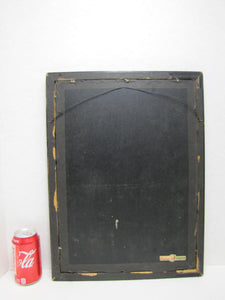 MASSACHUSETTS BONDING & INSURANCE Co Old Reverse Glass Advertising Sign Native American Indian  Chaspec Greenwich Conn