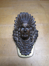 Load image into Gallery viewer, Native American Indian Chief Antique Paper Clip Weight Decorative Arts Judd Mfg 5251 Paperclip Paperweight Desk Art Tool
