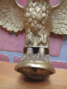 SPREAD WINGED EAGLE Old Brass Finial Topper Ornate Decorative Arts Hardware Element