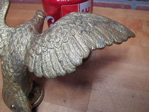 SPREAD WINGED EAGLE Old Brass Finial Topper Ornate Decorative Arts Hardware Element