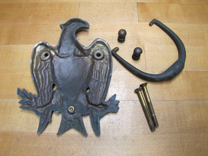 EAGLE Old Door Knocker Figural Hardware Element Crest Shield Bronze/Brass Decorative Arts Architectural