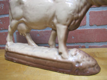 Load image into Gallery viewer, Old Cast Iron Enamel Cow Cattle Farm Butcher Shop Advertising Doorstop Artwork Exquisite Statue
