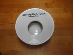 SHUSTER PLUMBING SUPPLY Co PHILADELPHIA Antique Porcelain Advertising Cuspidor Spittoon