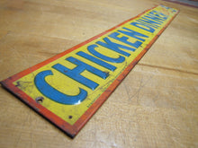 Load image into Gallery viewer, CHICKEN DINNER CANDY 5c Original Old Embossed Tin Ad Sign Robertson Springfield Ohio
