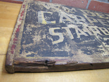 Load image into Gallery viewer, Wm DELL CARPENTER STAIRBUILDER 307 Old Wooden Advertising Sign Store Wood Working Shop Ad
