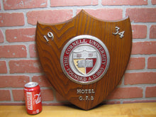 Load image into Gallery viewer, CORNELL UNIVERSITY Original Old Advertising Plaque Sign 1934 HOTEL G F B
