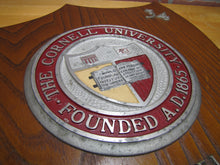 Load image into Gallery viewer, CORNELL UNIVERSITY Original Old Advertising Plaque Sign 1934 HOTEL G F B
