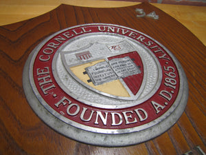 CORNELL UNIVERSITY Original Old Advertising Plaque Sign 1934 HOTEL G F B