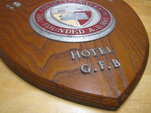 Load image into Gallery viewer, CORNELL UNIVERSITY Original Old Advertising Plaque Sign 1934 HOTEL G F B
