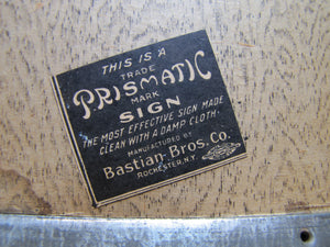 OHIO STATE DENTAL LABORATORY GUILD Old Advertising Sign Prismatic BASTIAN BROS Rochester New York