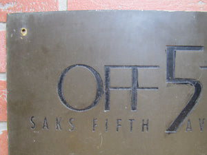 SAKS OFF 5th FIFTH AVENUE OUTLET 362 Ninth NYC New York Brass Store Corporate Offices Advertising Sign