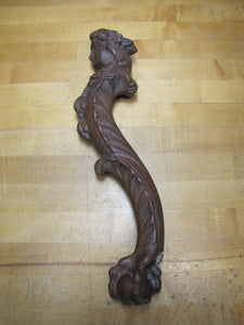 Antique Beautiful Maiden Claw Foot Wooden Decorative Arts Hardware Element Salvage Part