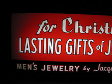 Load image into Gallery viewer, JACQUES KREISLER MENS JEWELRY CHRISTMAS GIFTS Reverse Glass Lighted Store Display Advertising Sign
