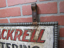 Load image into Gallery viewer, H J MACKRELL PLASTERING JOBBING Old Double Sided Ornate Metal Advertising Sign 7200 Oxford Ave PIL 0791
