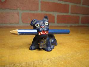1933 CHICAGO WF A CENTURY OF PROGRESS Cast Iron Puppy Dog Pencil Holder Paperweight