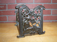 Load image into Gallery viewer, Antique Beautiful Maiden Flowers Decorative Arts Expandable Book Rack Bookends
