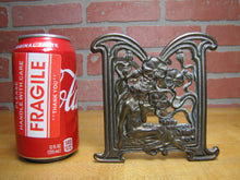 Load image into Gallery viewer, Antique Beautiful Maiden Flowers Decorative Arts Expandable Book Rack Bookends
