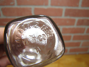FROSTILLA Antique Reverse Glass Label Apothecary Drug Store Medicine Jar Bottle