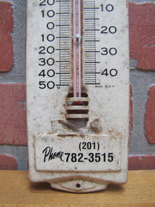E M HAYNES JR PETROLEUM PRODUCTS FLEMINGTON NJ Old Advertising Sign Thermometer Made in USA