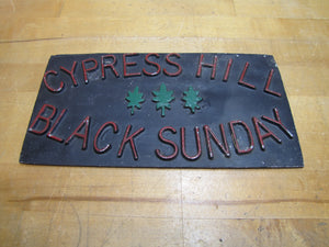 CYPRESS HILL BLACK SUNDAY Cast Metal Embossed Sign Car Club Plaque Advertising Nameplate Aluminum