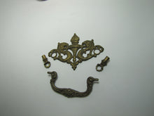 Load image into Gallery viewer, Antique Dragon Serpent Beast Torch Flames Brass Pull Handle Hardware Element
