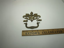 Load image into Gallery viewer, Antique Dragon Serpent Beast Torch Flames Brass Pull Handle Hardware Element
