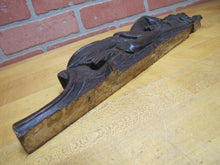 Load image into Gallery viewer, Antique Wooden Carved Man Wolfman Salvage Part Architectural Hardware Element
