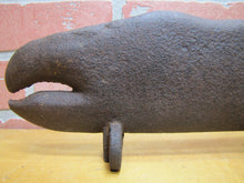 Load image into Gallery viewer, Antique Cast Iron Whale Doorstop Folk Art Decorative Statue Nautical Sea Ocean Sign Advertising Artwork
