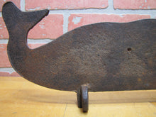 Load image into Gallery viewer, Antique Cast Iron Whale Doorstop Folk Art Decorative Statue Nautical Sea Ocean Sign Advertising Artwork
