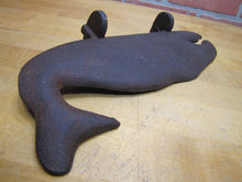 Load image into Gallery viewer, Antique Cast Iron Whale Doorstop Folk Art Decorative Statue Nautical Sea Ocean Sign Advertising Artwork
