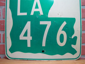 LA 476 Original Old Retired Louisiana Highway Roadway Steel Sign 16"x16" 7lbs Transportation Advertising