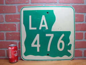 LA 476 Original Old Retired Louisiana Highway Roadway Steel Sign 16"x16" 7lbs Transportation Advertising