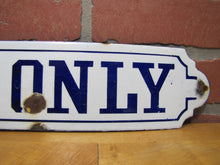 Load image into Gallery viewer, FOR MEN ONLY Antique Porcelain Sign F E MARSLAND B'WAY NY Bar Pub Tavern Restroom RR Railroad Segregation Ad
