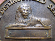 Load image into Gallery viewer, NATIONAL SHOWMEN&#39;S ASSOCIATION Old Brass Plaque Distinguised Service CIRCUS LION
