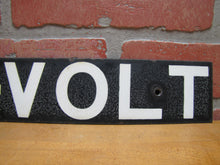 Load image into Gallery viewer, 440-VOLT Original Old Porcelain Sign Industrial Shop Safety Advertising Voltage
