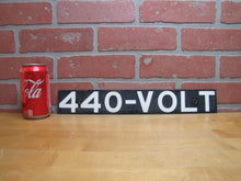 Load image into Gallery viewer, 440-VOLT Original Old Porcelain Sign Industrial Shop Safety Advertising Voltage
