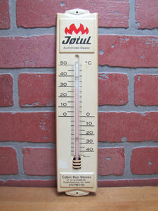 CABIN RUN STOVES PLUMSTEADSVILLE PA JOTUL Dealer Vintage Advertising Thermometer Sign Ad Made in USA