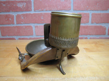 Load image into Gallery viewer, Antique Antlers Horns Folk Art Smoking Set Ashtray Matchbox Holder Cigar Cigarette Cup Holder

