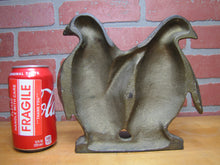Load image into Gallery viewer, PENGUINS Antique Cast Iron Twin Birds Doorstop Decorative Art Statue Door Stop
