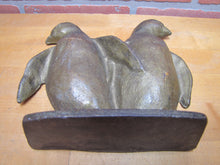 Load image into Gallery viewer, PENGUINS Antique Cast Iron Twin Birds Doorstop Decorative Art Statue Door Stop

