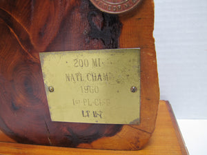 1960 NATIONAL CHAMP 1ST PLACE SANDY LANE ENDURO METEOR MOTORYCLE CLUB AWARD TROPHY MOTOCROSS MOTO X