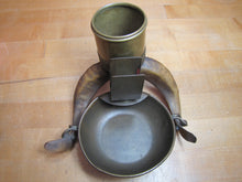 Load image into Gallery viewer, Antique Antlers Horns Folk Art Smoking Set Ashtray Matchbox Holder Cigar Cigarette Cup Holder
