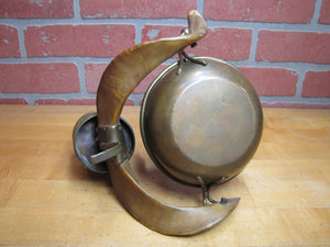 Antique Antlers Horns Folk Art Smoking Set Ashtray Matchbox Holder Cigar Cigarette Cup Holder