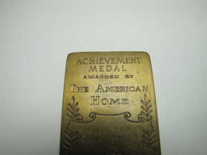 1930s AMERICAN HOME BOTANICAL GARDEN BRONZE MEDAL Award Medallion Cheltenham Pa